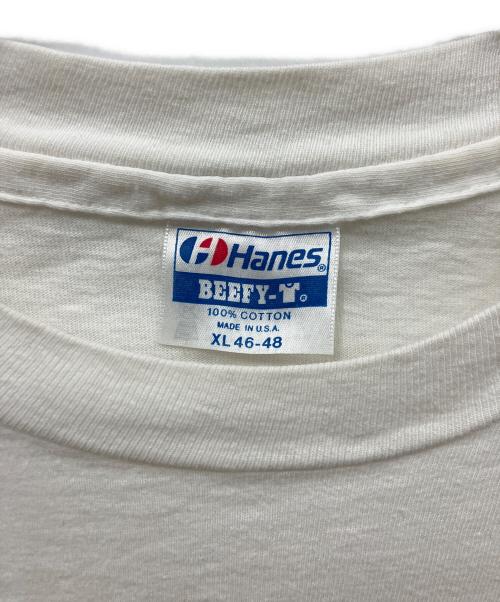 Hanes（ヘインズ）Hanes (ヘインズ) 長袖カットソー ホワイト サイズ:XLの古着・服飾アイテム