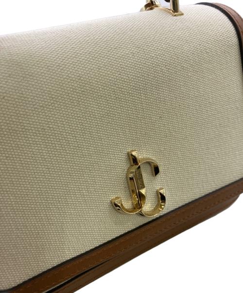JIMMY CHOO（ジミーチュウ）JIMMY CHOO (ジミーチュウ) 2WAYバッグ ブラウン×ホワイトの古着・服飾アイテム