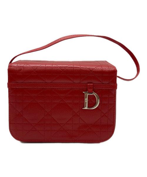 Christian Dior（クリスチャン ディオール）Christian Dior (クリスチャン ディオール) バニティバッグ レッドの古着・服飾アイテム