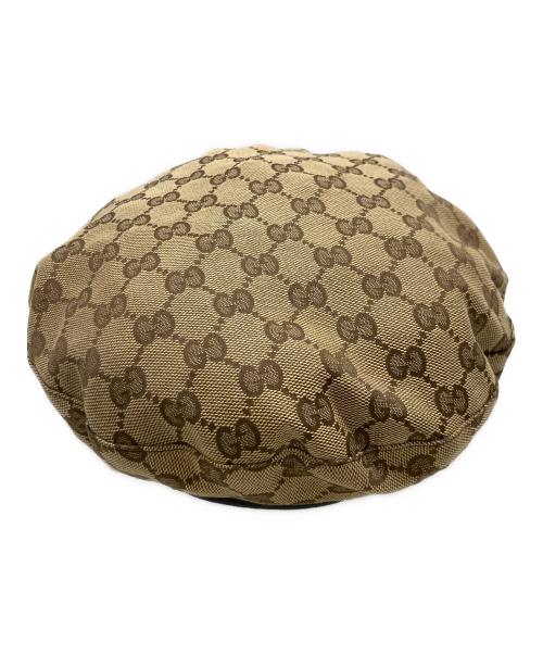 GUCCI（グッチ）GUCCI (グッチ) ベレー帽 ブラウン×ベージュ サイズ:XLの古着・服飾アイテム