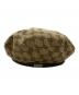 GUCCI (グッチ) ベレー帽 ブラウン×ベージュ サイズ:XL：23000円