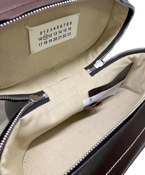 Maison Margiela（メゾンマルジェラ）Maison Margiela (メゾンマルジェラ) バニティバッグ ブラウン×ホワイトの古着・服飾アイテム