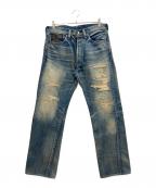 LEVI'S VINTAGE CLOTHINGリーバイス ビンテージ クロージング）の古着「ダメージ加工デニムパンツ」｜ブルー