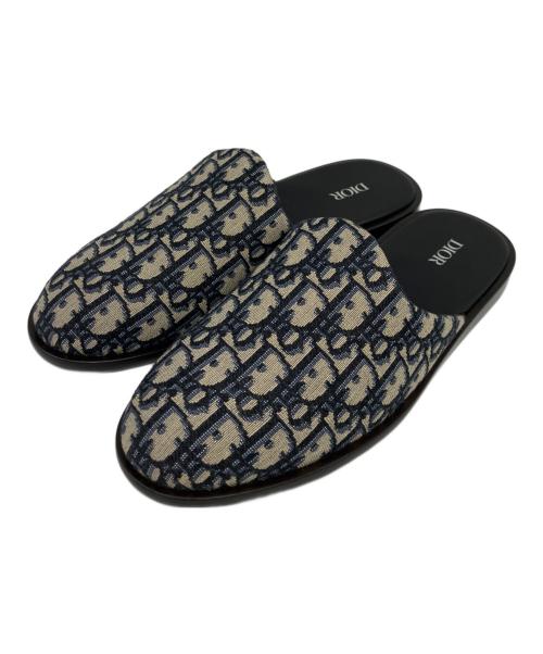 Dior（ディオール）Dior (ディオール) ミュール ネイビー×ベージュ サイズ:SIZE 41の古着・服飾アイテム