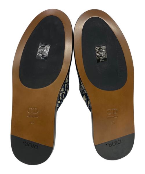Dior（ディオール）Dior (ディオール) ミュール ネイビー×ベージュ サイズ:SIZE 41の古着・服飾アイテム