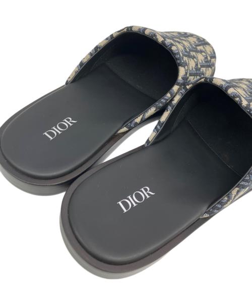 Dior（ディオール）Dior (ディオール) ミュール ネイビー×ベージュ サイズ:SIZE 41の古着・服飾アイテム