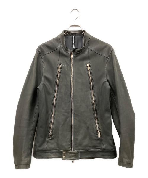 ripvanwinkle（リップヴァンウィンクル）ripvanwinkle (リップヴァンウィンクル) シングルライダースジャケット ブラック サイズ:size５　の古着・服飾アイテム