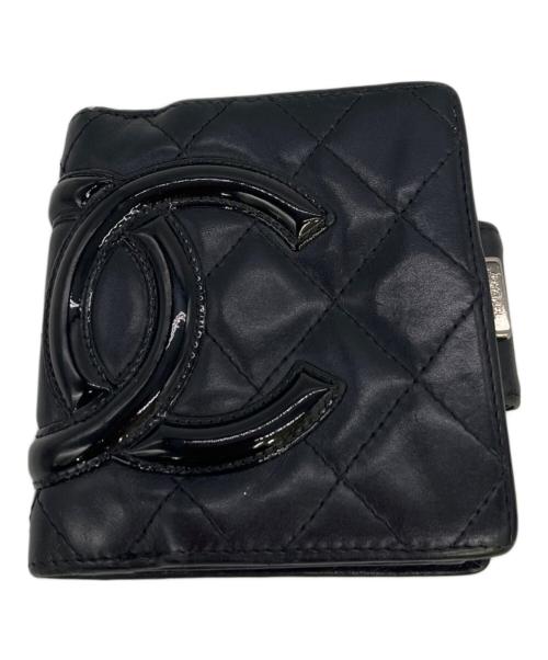 CHANEL（シャネル）CHANEL (シャネル) 2つ折り財布 ブラック・ピンクの古着・服飾アイテム