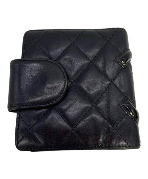 CHANEL（シャネル）CHANEL (シャネル) 2つ折り財布 ブラック・ピンクの古着・服飾アイテム