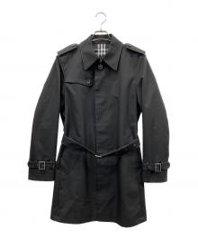 BURBERRY BLACK LABEL（バーバリーブラックレーベル）の古着「シングルトレンチコート」｜ブラック