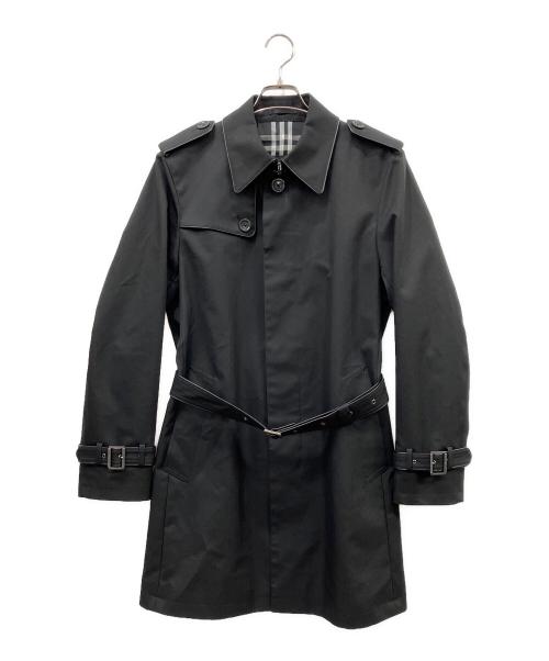 BURBERRY BLACK LABEL（バーバリーブラックレーベル）BURBERRY BLACK LABEL (バーバリーブラックレーベル) シングルトレンチコート ブラック サイズ:Lの古着・服飾アイテム