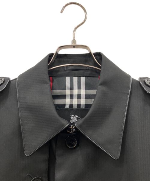 BURBERRY BLACK LABEL（バーバリーブラックレーベル）BURBERRY BLACK LABEL (バーバリーブラックレーベル) シングルトレンチコート ブラック サイズ:Lの古着・服飾アイテム