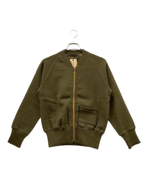 BUZZ RICKSON'S（バズリクソンズ）BUZZ RICKSON'S (バズリクソンズ) ニットカーディガン オリーブ サイズ:size36 未使用品の古着・服飾アイテム