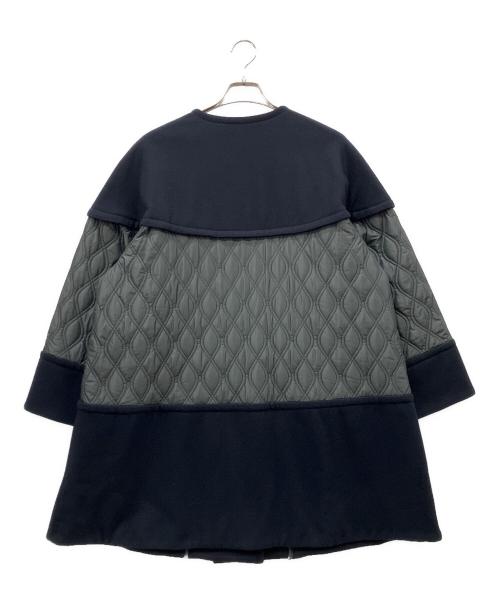 LANVIN en Bleu（ランバンオンブルー）LANVIN en Bleu (ランバンオンブルー) ノーカラーコート ネイビー サイズ:size38の古着・服飾アイテム
