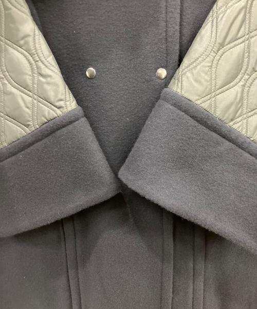 LANVIN en Bleu（ランバンオンブルー）LANVIN en Bleu (ランバンオンブルー) ノーカラーコート ネイビー サイズ:size38の古着・服飾アイテム