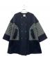 LANVIN en Bleu（ランバンオンブルー）の古着「ノーカラーコート」｜ネイビー