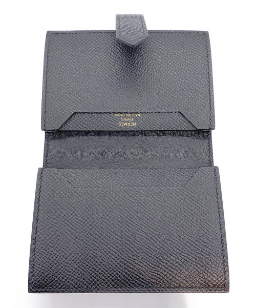 HERMES（エルメス）HERMES (エルメス) ベアンレザーカードケース ブラックの古着・服飾アイテム