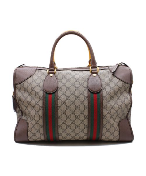 GUCCI（グッチ）GUCCI (グッチ) ソフトGGスプリーム 2wayダッフルバッグ ベージュ×イエロー サイズ:-の古着・服飾アイテム
