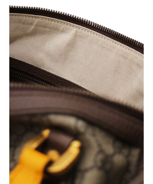 GUCCI（グッチ）GUCCI (グッチ) ソフトGGスプリーム 2wayダッフルバッグ ベージュ×イエロー サイズ:-の古着・服飾アイテム