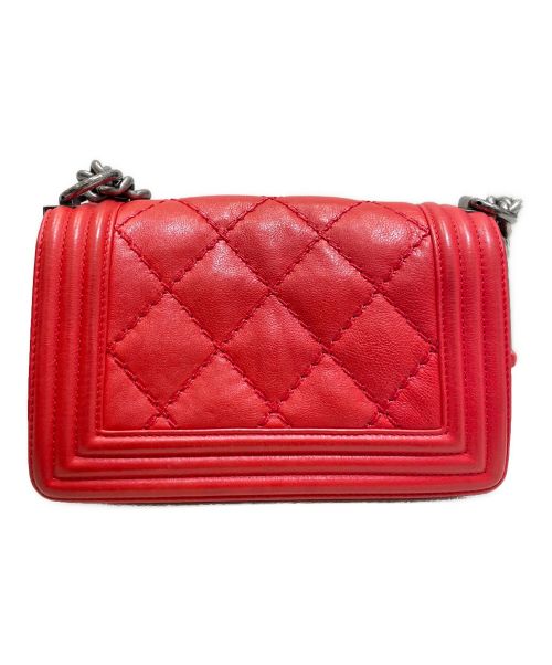 CHANEL（シャネル）CHANEL (シャネル) ボーイシャネルチェーンショルダーバッグ レッドの古着・服飾アイテム