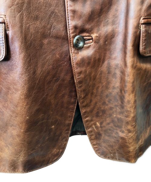 Y'2 leather（ワイツーレザー）Y'2 leather (ワイツーレザー) レザージャケット ブラウン サイズ:Lの古着・服飾アイテム