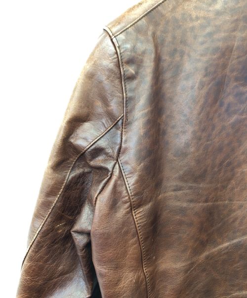 Y'2 leather（ワイツーレザー）Y'2 leather (ワイツーレザー) レザージャケット ブラウン サイズ:Lの古着・服飾アイテム