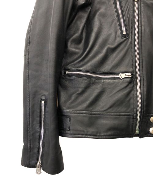 THE CRIMIE（ザ クライミー）THE CRIMIE (ザ クライミー) ラムレザーライダースセミジャケット ブラック サイズ:Mの古着・服飾アイテム