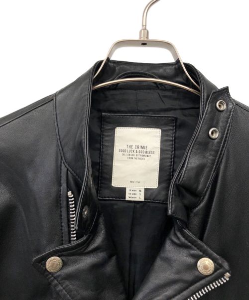 THE CRIMIE（ザ クライミー）THE CRIMIE (ザ クライミー) ラムレザーライダースセミジャケット ブラック サイズ:Mの古着・服飾アイテム