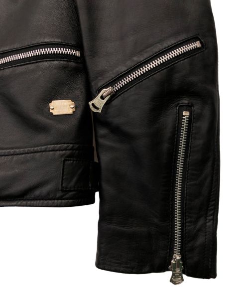 THE CRIMIE（ザ クライミー）THE CRIMIE (ザ クライミー) ラムレザーライダースセミジャケット ブラック サイズ:Mの古着・服飾アイテム