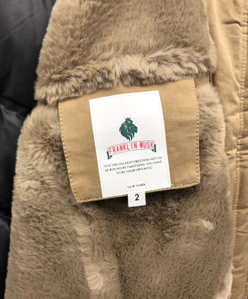 FRANKLIN MUSK（フランクリン ムスク）FRANKLIN MUSK (フランクリン ムスク) ダウンコート ベージュ サイズ:2の古着・服飾アイテム