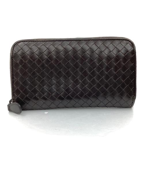 BOTTEGA VENETA（ボッテガベネタ）BOTTEGA VENETA (ボッテガベネタ) ラウンドファスナー長財布 ブラウンの古着・服飾アイテム