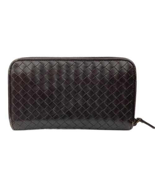 BOTTEGA VENETA（ボッテガベネタ）BOTTEGA VENETA (ボッテガベネタ) ラウンドファスナー長財布 ブラウンの古着・服飾アイテム