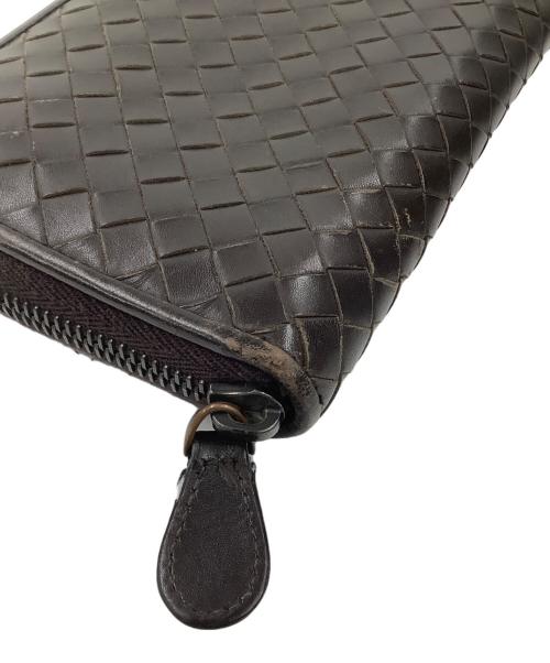 BOTTEGA VENETA（ボッテガベネタ）BOTTEGA VENETA (ボッテガベネタ) ラウンドファスナー長財布 ブラウンの古着・服飾アイテム