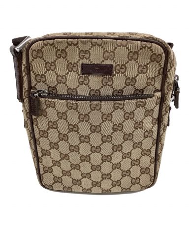 中古・古着通販】GUCCI (グッチ) キャンバスショルダーバッグ 03136