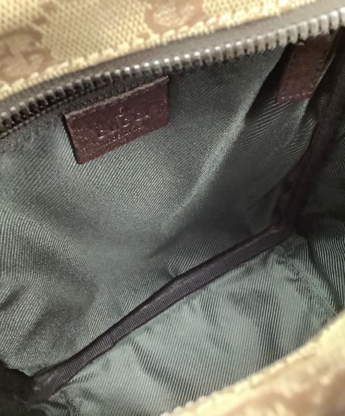 GUCCI（グッチ）GUCCI (グッチ) キャンバスショルダーバッグ 03136 ブラウンの古着・服飾アイテム