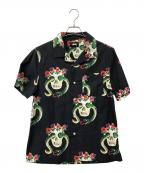 stussyステューシー）の古着「Skull Pattern SHIRT」｜ブラック