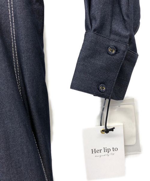 HER LIP TO（ハーリップトゥ）HER LIP TO (ハーリップトゥ) Montecristo Long Dress インディゴ サイズ:Sの古着・服飾アイテム
