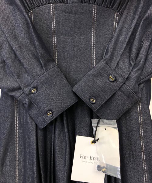 HER LIP TO（ハーリップトゥ）HER LIP TO (ハーリップトゥ) Montecristo Long Dress インディゴ サイズ:Sの古着・服飾アイテム
