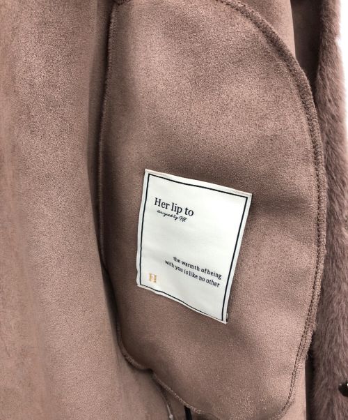 HER LIP TO（ハーリップトゥ）HER LIP TO (ハーリップトゥ) Faux Fur Reversible Coat ココア サイズ:Sの古着・服飾アイテム