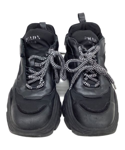 PRADA（プラダ）PRADA (プラダ) 2EE324 ペガサス ブラック サイズ:6 1/2の古着・服飾アイテム