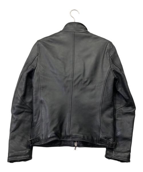 nano・universe（ナノ・ユニバース）nano・universe (ナノ・ユニバース) レザージャケット ブラック サイズ:Sの古着・服飾アイテム