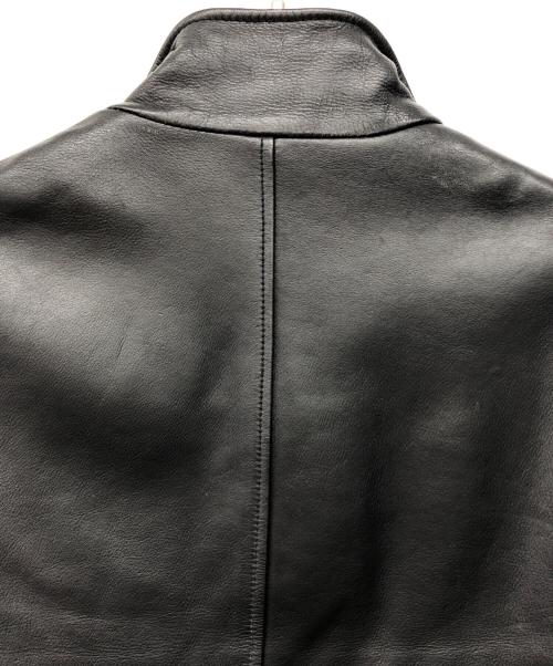 nano・universe（ナノ・ユニバース）nano・universe (ナノ・ユニバース) レザージャケット ブラック サイズ:Sの古着・服飾アイテム