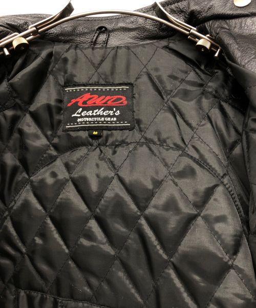 AWD（エーダブルディー）AWD (エーダブルディー) ライダースジャケット ブラック サイズ:Mの古着・服飾アイテム