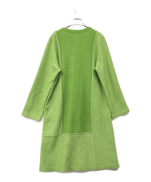 YACCO MARICARD（ヤッコマリカルド）YACCO MARICARD (ヤッコマリカルド) 圧縮ニットV開きコート グリーン サイズ:Nの古着・服飾アイテム
