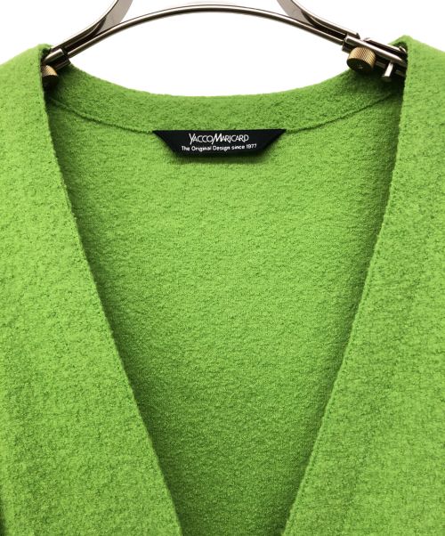 YACCO MARICARD（ヤッコマリカルド）YACCO MARICARD (ヤッコマリカルド) 圧縮ニットV開きコート グリーン サイズ:Nの古着・服飾アイテム