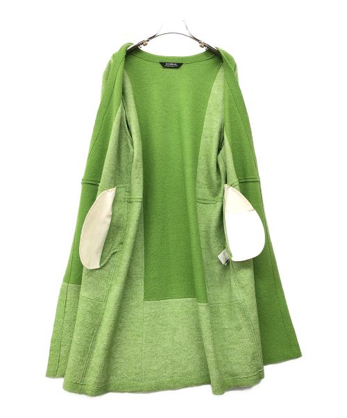 YACCO MARICARD（ヤッコマリカルド）YACCO MARICARD (ヤッコマリカルド) 圧縮ニットV開きコート グリーン サイズ:Nの古着・服飾アイテム