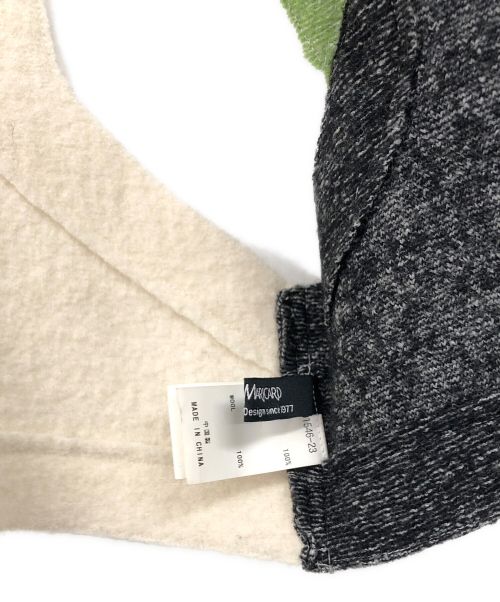 YACCO MARICARD（ヤッコマリカルド）YACCO MARICARD (ヤッコマリカルド) 圧縮ニット変形ショート丈ベスト グリーン サイズ:Nの古着・服飾アイテム