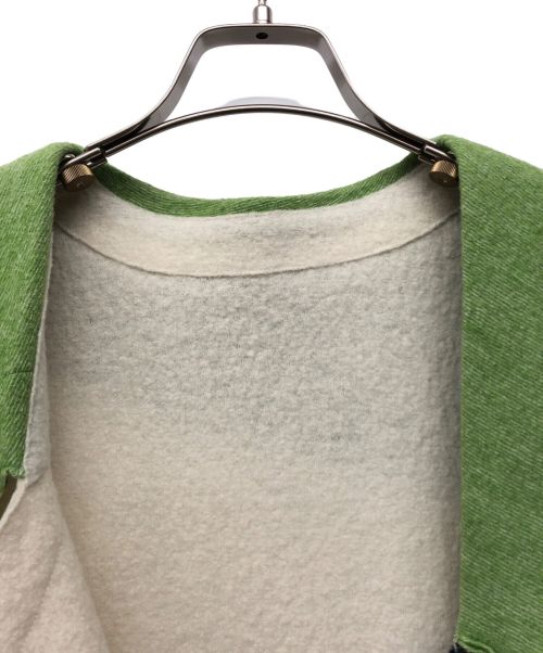 YACCO MARICARD（ヤッコマリカルド）YACCO MARICARD (ヤッコマリカルド) 圧縮ニット変形ショート丈ベスト グリーン サイズ:Nの古着・服飾アイテム