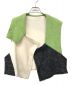 YACCO MARICARD（ヤッコマリカルド）の古着「圧縮ニット変形ショート丈ベスト」｜グリーン