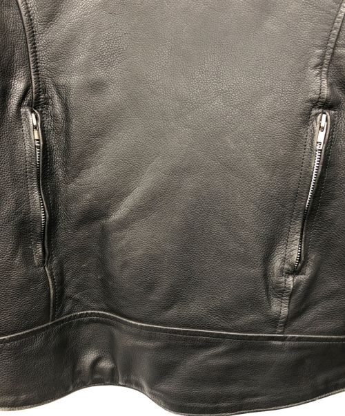 Liugoo Leathers（リューグーレザーズ）Liugoo Leathers (リューグーレザーズ) シングルライダースジャケット ブラック サイズ:Mの古着・服飾アイテム